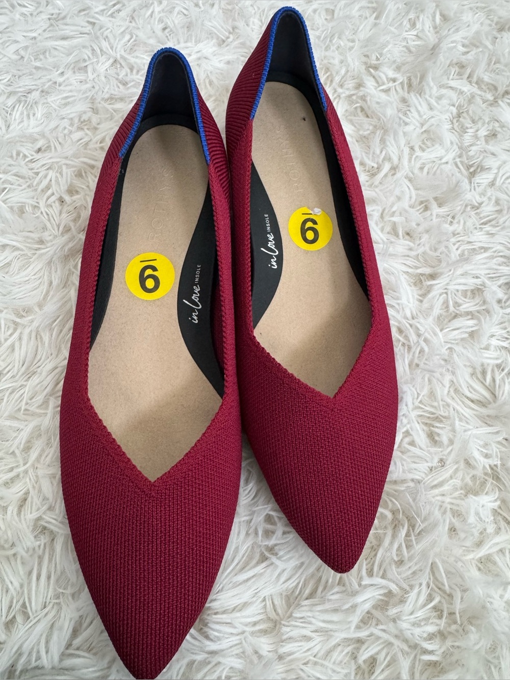 Rothy’s The High Point Burgundy knit block heels size 9